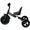 Homcom Triciclo in metallo con campanello e parafango nero