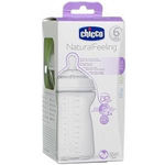 Chicco Biberon Natural Feeling 6m+ silicone Bianco 330 ml