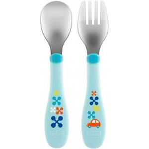 Chicco Set posate acciaio inox 18m+ Azzurro