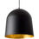 Faro Barcellona Crater 68461 lampadario metallo nero e oro