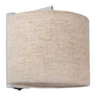 Faro Barcellona Sahara 62705 applique con paralume lino beige