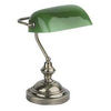 Faro Barcellona Banker 68334 lampada da tavolo verde e oro invecchiato