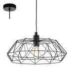 Eglo Carlton 2 49487 lampadario metallo nero
