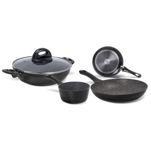 Aeternum Essential Black batteria di pentole 5 pezzi
