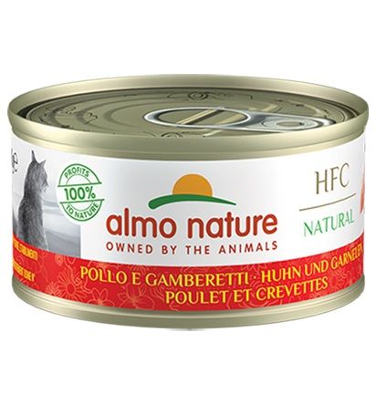 Almo Nature HFC Natural Gatto (Pollo e Gamberetti) - umido 70g