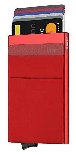 Bronzi Porta Carte Slim Rosso