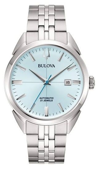 Bulova Sutton Automatic Acciaio/Ice blue (96B423)