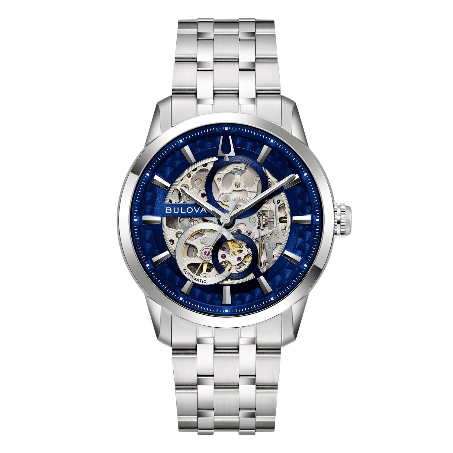 Bulova Orologio Uomo Cronografo Sutton 96B413 – Acciaio E Pelle, 41mm, Quarzo, 3 ATM