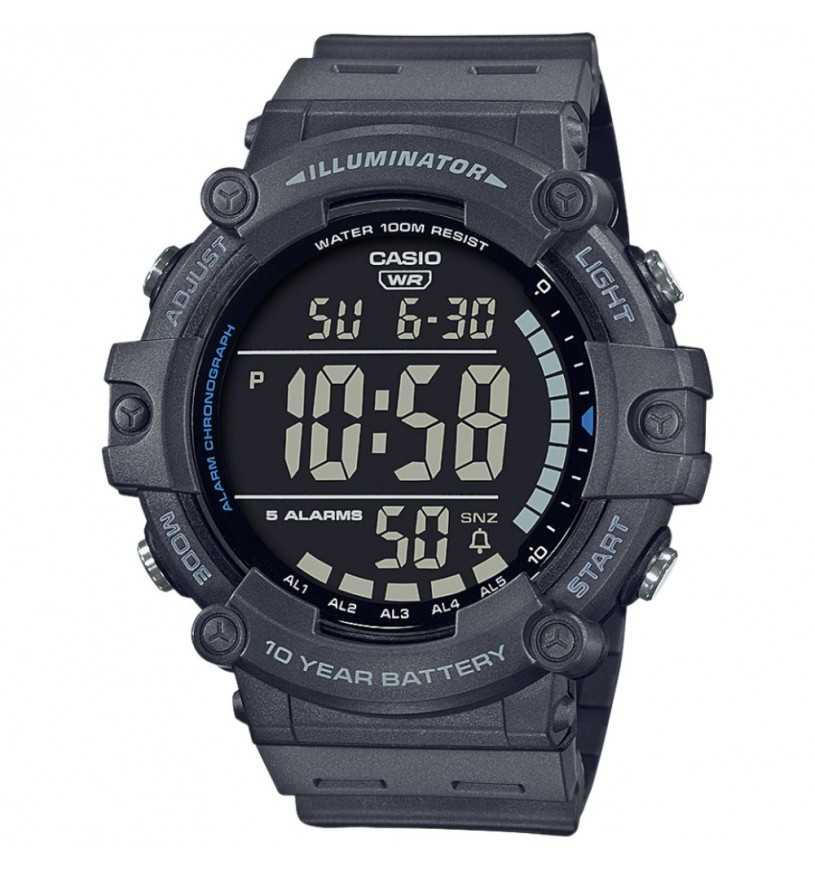 Casio Orologio Uomo Analogico-Digitale AD263 – Quarzo, Cronometro, Allarme E Ora Mondiale, Blu E Nero - 5