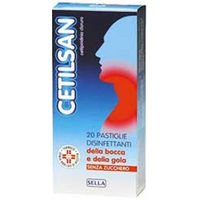 Sella Cetilsan 20 pastiglie disinfettanti bocca gola senza zucchero