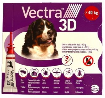 Ceva Vectra 3D Spot-On Oltre 40 kg (3 pipette)