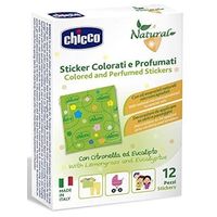 Chicco Natural Sticker Antizanzara Colorati e Profumati 12 pezzi