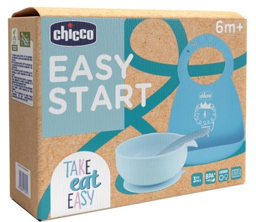 Chicco Set Pappa Easy Start Azzurro