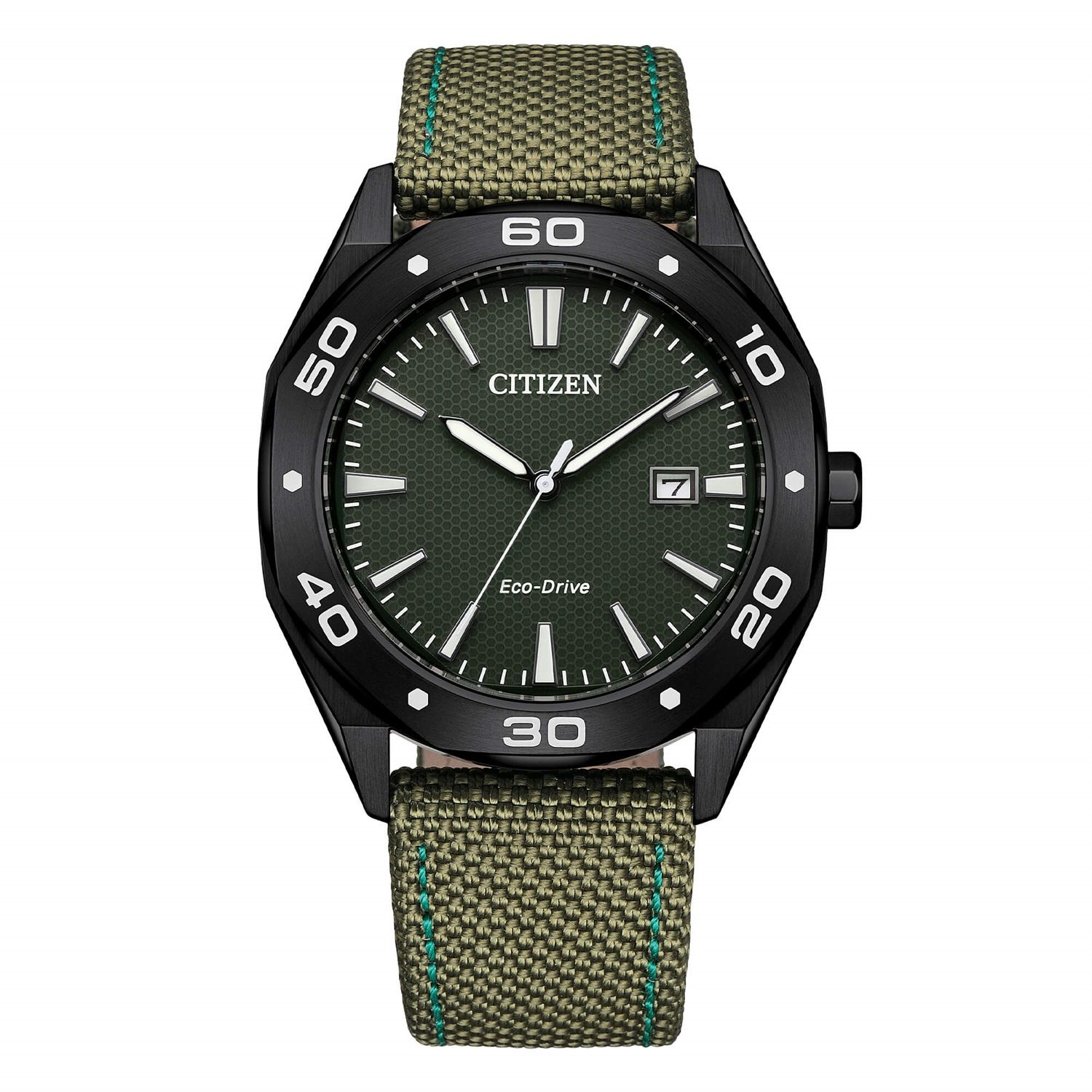 CITIZON Orologio Uomo Eco-Drive CA4500-91X, Cronografo Al Quarzo, Cinturino In Acciaio, Quadrante Verde, 44 Mm