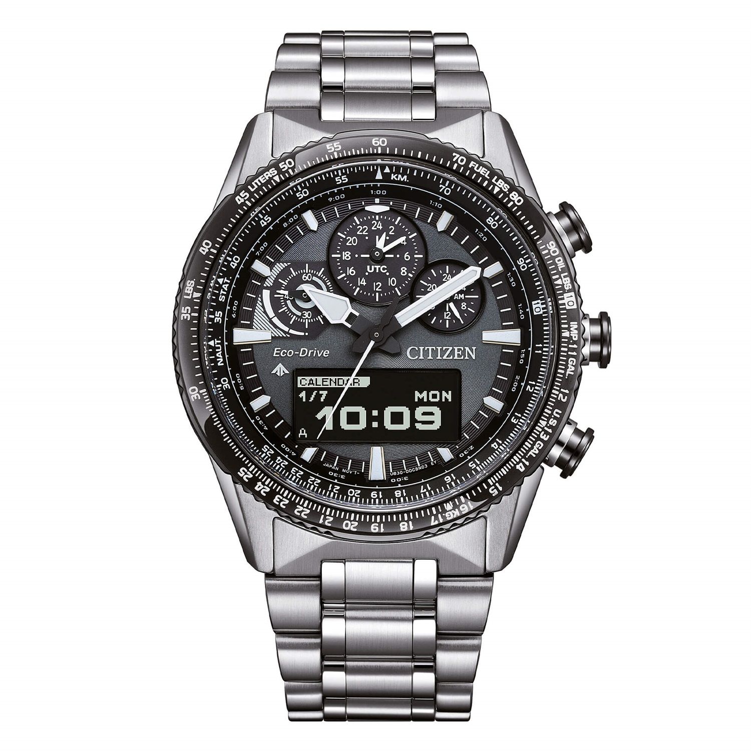 Orologio Citizen Classic OF Eco Drive Quadrante Nero e Cinturino Acciaio