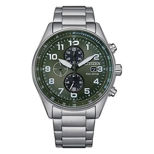Orologio Uomo Citizen Cronografo Eco-Drive CA0459-79X - Cassa 40mm Acciaio, Quadrante Nero, Cinturino In Acciaio, 10 BAR