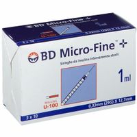 Corman BD Microfine Siringa con Ago G29 12.7mm 1ml