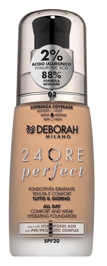 Deborah 24Ore Perfect Fondotinta con Acido Ialuronico True Beige 2