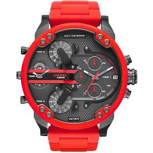 Diesel Caged Orologio Uomo – 46mm Quarzo Con Cinturino In Pelle Nera