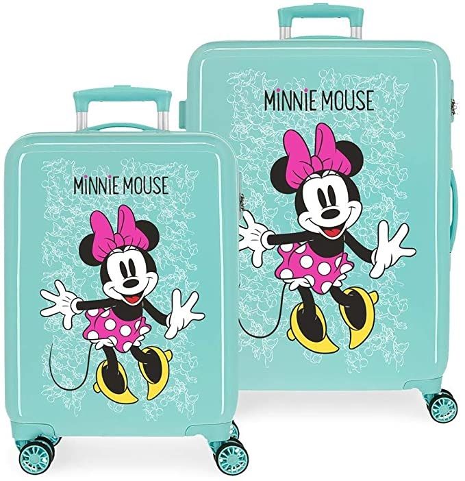 Mickey Valigia Enjoy Valigia Trolley Mickey 3D 55cm ABS Bianco