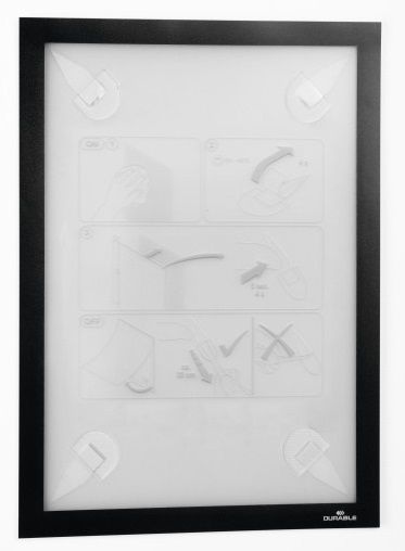 Durable Cornice per cartelli Duraframe Wallpaper A4 Nero