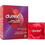 Durex Feel Thin Extra Lubricated 24 pz