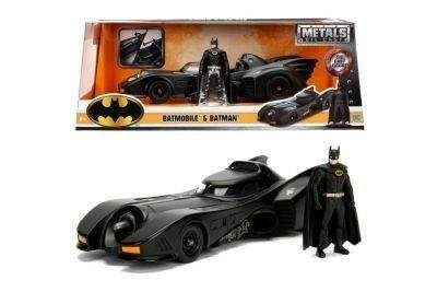 DC Comics Batman + Batmobile in Metallo