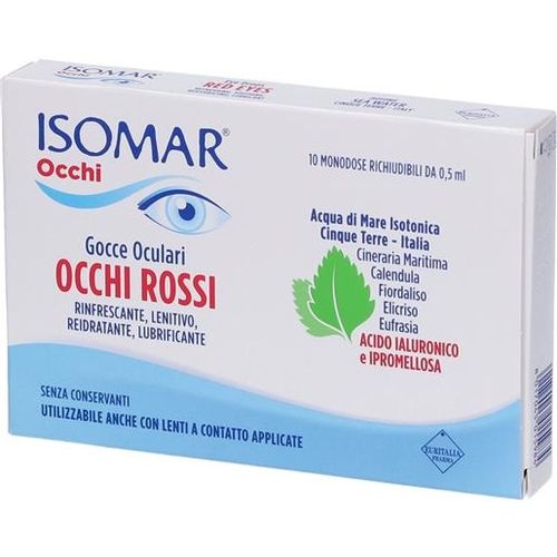 Euritalia Pharma Isomar Occhi Rossi Gocce Oculari 10 flaconcini