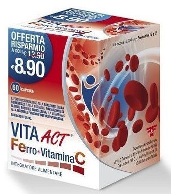 F&F Vita Act Ferro + Vitamina C 60 capsule