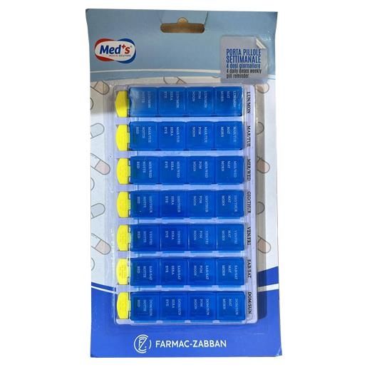 Contenitore Pastiglie 1pz 14 Griglie Settimanali Portapillole, Dispenser Per Medicinali