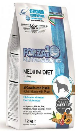 Forza10 Dog Medium Diet (Cavallo e Piselli)