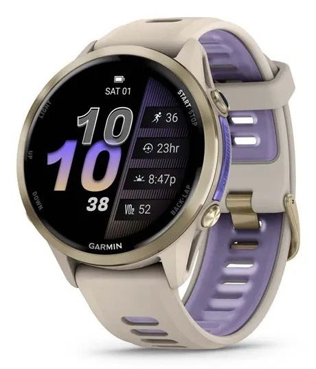 Garmin Forerunner 970 Soft gold titanium french grey/translucent indigo
