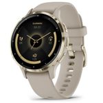 Garmin Venu 3S French Gray & Soft Gold cinturino in silicone