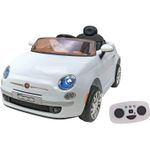 Globo Giocattoli Auto Elettrica Fiat 500 Bianco