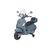Globo Giocattoli Moto elettrica Vespa GTS Super Grigio