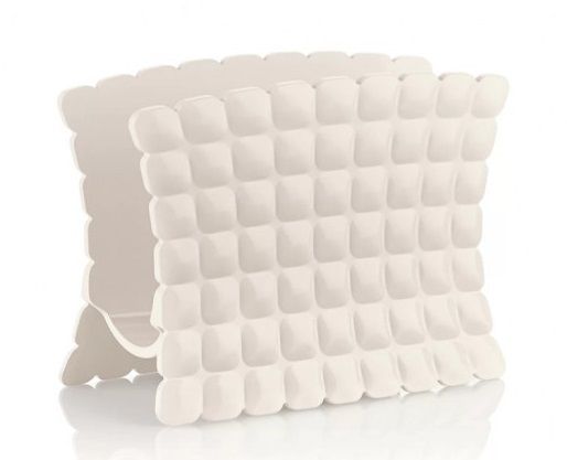 Complemento Arredo Tavola Pranzo Portatovaglioli Verticale Quid Ebano In Acciaio Verniciato - Design Moderno, Dimensioni 14.5x6.8x11.8 Cm, Per Tavola Porta Tovagliolo