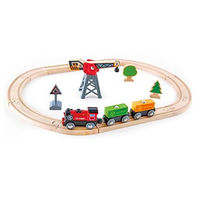 Hape Pista Treno con Gru e Locomotiva a Batteria