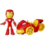Hasbro Avengers Spidey Amazing Friends Veicolo con Personaggio Iron Man