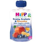 HiPP Frutta frullata e biscotto Mela fragola e mirtillo