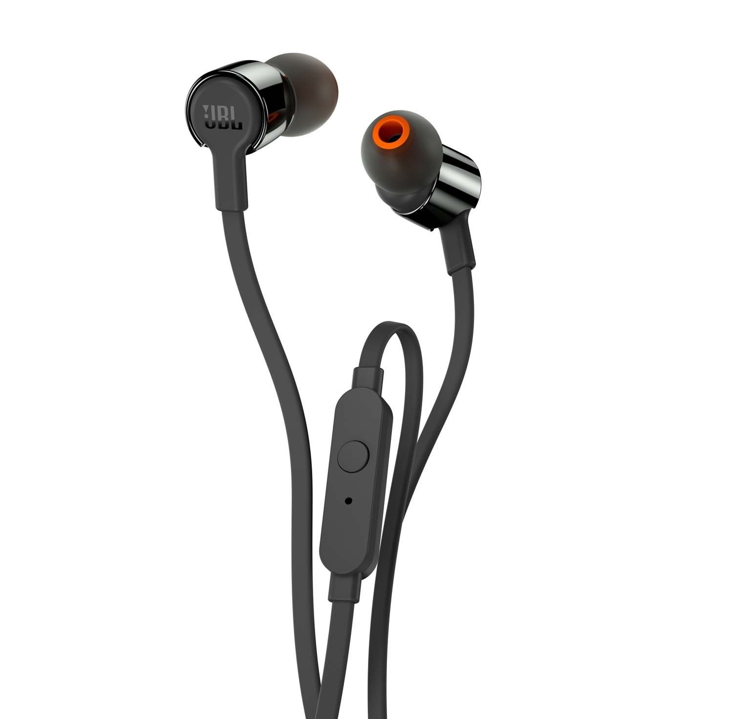 Nero Auricolari In ear JBL T210  con microfono integrato Suono potente 3.5 mm 