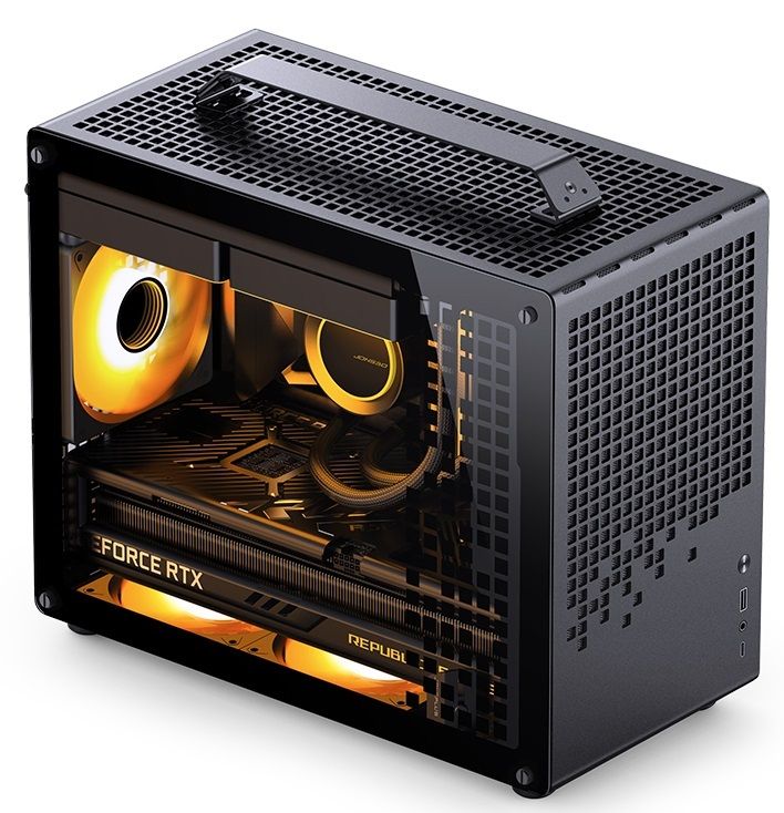 Case Jonsbo D41 MESH Screen Case ATX, Vetro Temperato - Nero Con Display Integrato Da 8 Pollici