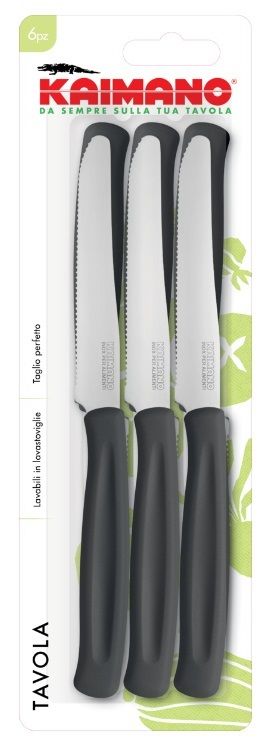 Set Di 6 Coltelli Da Tavola Neri 4803N.11 - Acciaio Inox Resistente Alla Ruggine - 4