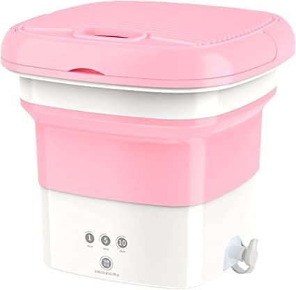 Mini Lavatrice Portatile Hiraith 4,5 Litri – Simula Lavaggio A Mano, Centrifuga, Luce Blu Elimina Odori, Con Cestello, Spina UE, Per Casa E Viaggio - 3
