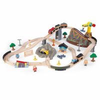 KidKraft Set Treno Giocattolo con Cantiere