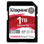 Kingston Canvas React Plus SD UHS-II U3 V60 280R 1TB