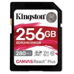 Kingston Canvas React Plus SD UHS-II U3 V60 280R 256GB