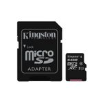 Kingston MicroSD UHS I Class 10 64GB