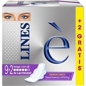 Lines è Lungo con Ali Assorbenti 11 pezzi