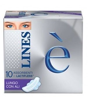 Lines è Lungo con Ali Assorbenti 8 pezzi