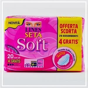 Lines Seta Soft Ali Assorbenti 20 pezzi
